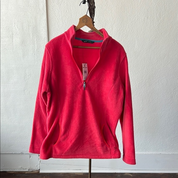 NWT Woolrich Women's Andes Fleece Long Jacket Pink Large - Picture 1 of 5